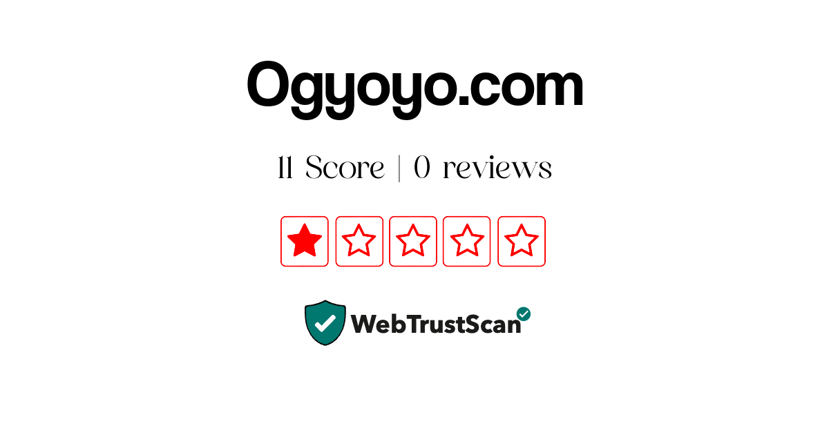 Ogyoyo Review Legit Or Scam Suspicious Website Score